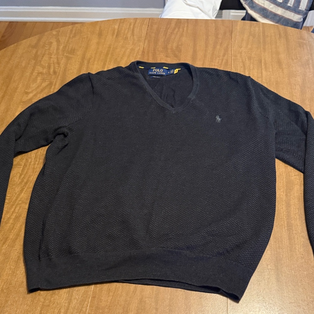 Polo Ralph Lauren Men's Charcoal V-Neck Sweater